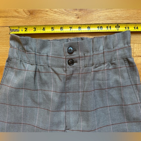 Madewell Paperbag Tapered Pants in Glen Plaid size 0 - Picture 6 of 9